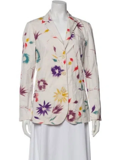 Pre-owned Etro Floral Print Blazer In Neutral