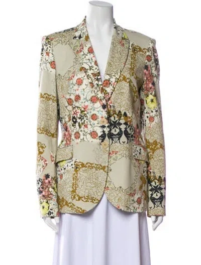 Pre-owned Etro Floral Print Blazer In Neutral