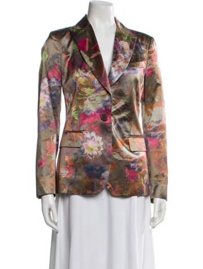 Pre-owned Etro Floral Print Blazer In Neutral