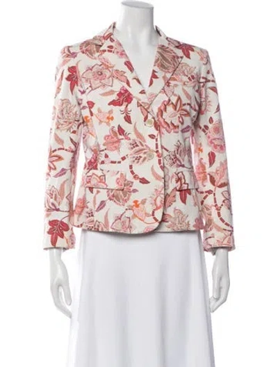 Pre-owned Etro Floral Print Blazer In Neutrals