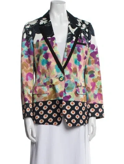 Pre-owned Etro Floral Print Blazer In Pink