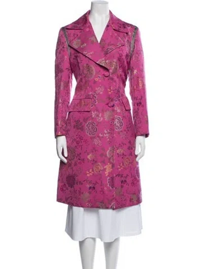 Pre-owned Etro Floral Print Blazer In Pink