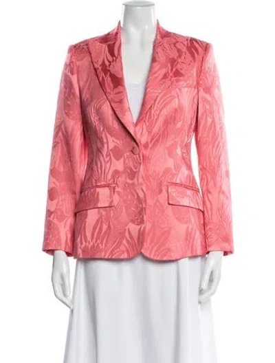 Pre-owned Etro Floral Print Blazer In Pink