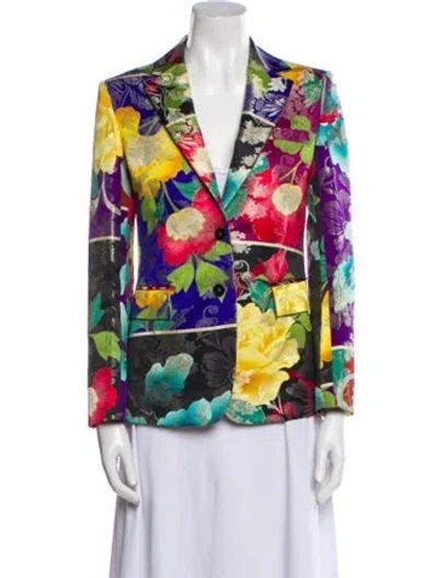 Pre-owned Etro Floral Print Blazer W/ Tags In Multi