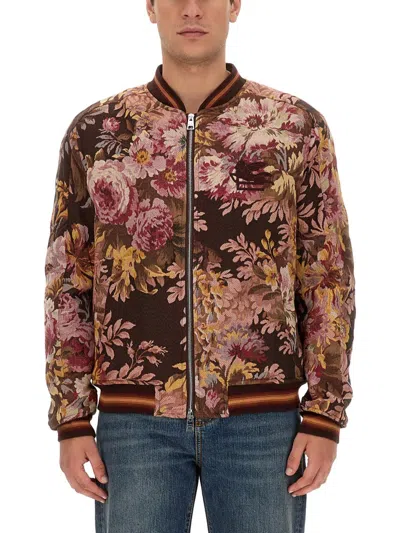 Etro Floral Print Bomber Jacket In Multicolour