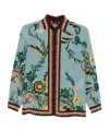 Etro Silk Printed Button Front Blouse In Multi