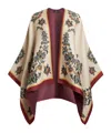 Etro White Blossom Cape In Nude