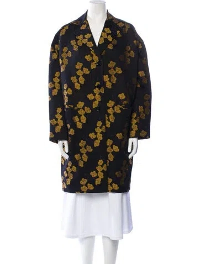 Pre-owned Etro Floral Print Coat In Black