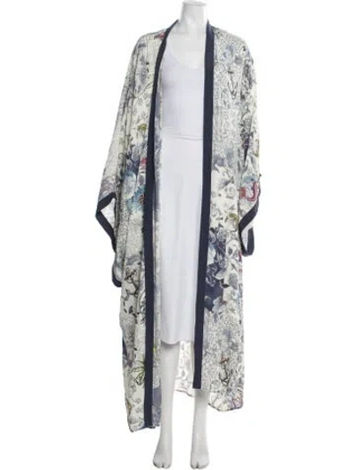Pre-owned Etro Floral Print Coat In Multi