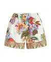 Etro Floral-print Cotton Blend Shorts In Multicolor
