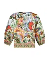 Etro Floral-print Cotton-poplin Blouse In Multicolor