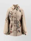 Etro Cape-style Trench Coat With Floral Print
