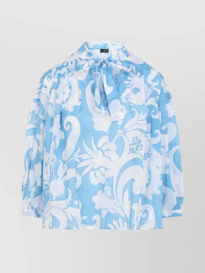 ETRO FLORAL PRINT COTTON SHIRT