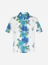Etro Floral Bowling Shirt In White,blue