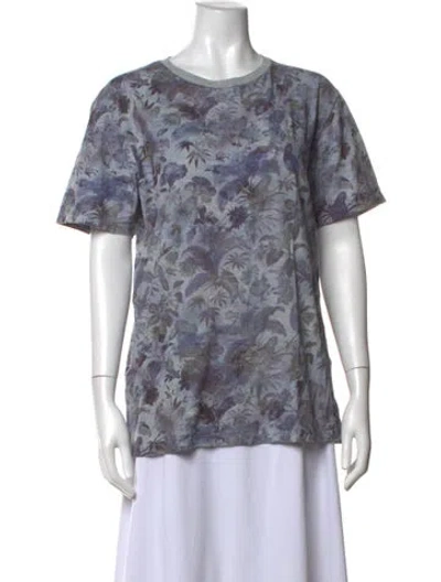 Pre-owned Etro Floral Print Crew Neck T-shirt In Multicolor
