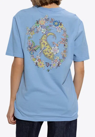 Etro Floral Print Crewneck T-shirt