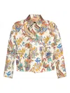 Etro Floral-print Cropped Jacket In Multi