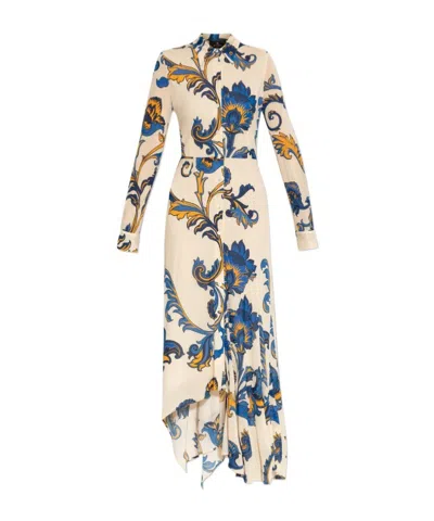 ETRO ETRO FLORAL PRINTED MIDI SHIRT DRESS