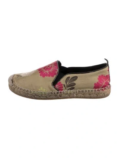Pre-owned Etro Floral Print Espadrilles In Neutrals