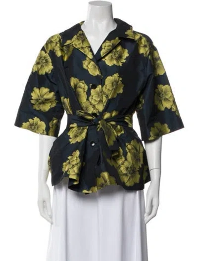 Pre-owned Etro Floral Print Evening Jacket In Blue