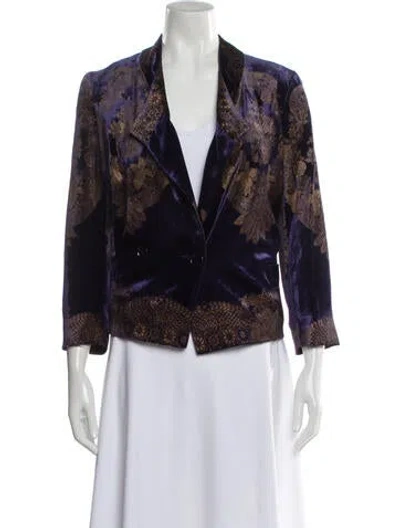 Pre-owned Etro Floral Print Evening Jacket In White