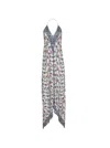 Etro Floral-print Halterneck Maxi Dress With Handkerchief Hem