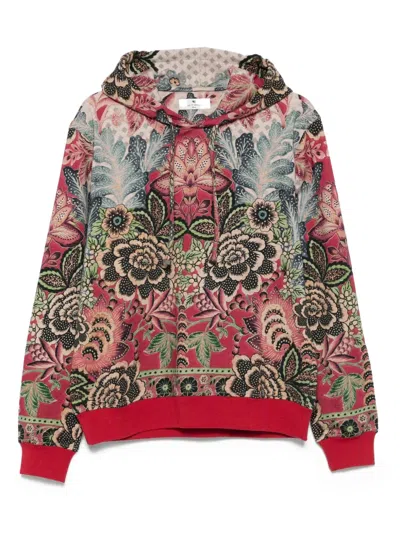 Etro Floral-print Hoodie In Multi