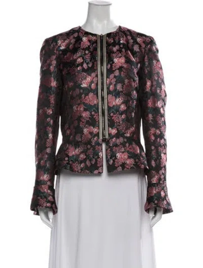 Pre-owned Etro Floral Print Jacket In Black
