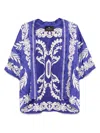 Etro Floral Jacquard Kesa Robe In Blue