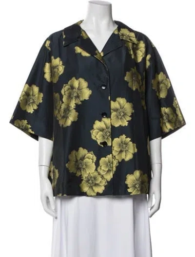 Pre-owned Etro Floral Print Jacket In Blue