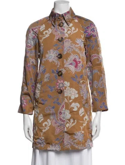 Pre-owned Etro Floral Print Jacket In Brown