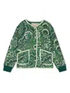 Etro Floral-print Jacket In Green
