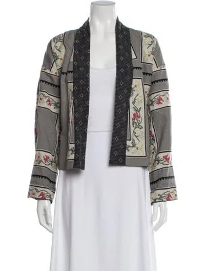 Pre-owned Etro Floral Print Jacket In Neutral