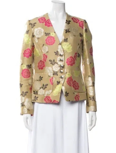 Pre-owned Etro Floral Print Jacket In Neutral