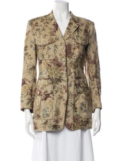 Pre-owned Etro Floral Print Jacket In Neutral