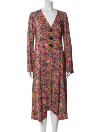 Pre-owned Etro Floral Print Jacket In Pink
