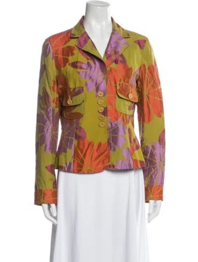 Pre-owned Etro Floral Print Jacket In Pink