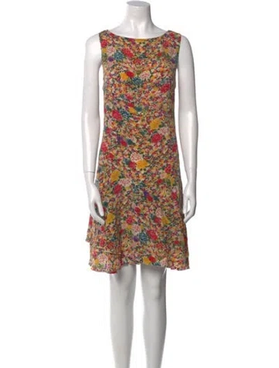 Pre-owned Etro Floral Print Knee-length Dress In Multi