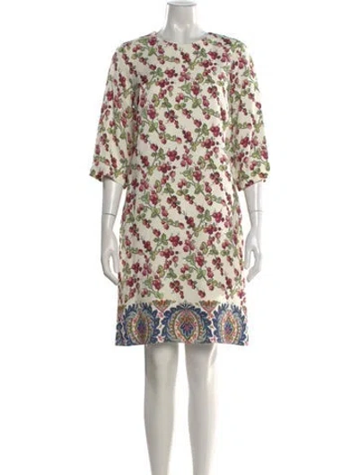 Pre-owned Etro Floral Print Knee-length Dress W/ Tags In Multi