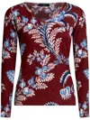 Etro Floral-print Knitted Top In Red