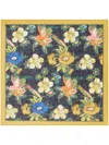 Etro Floral-print Linen-silk Scarf In Yellow