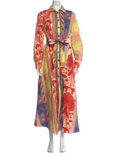 Pre-owned Etro Floral Print Long Dress In Multi
