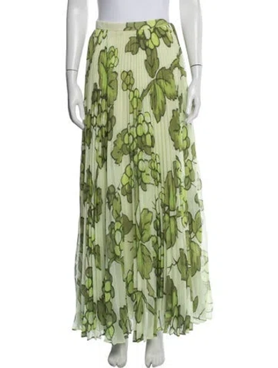 Pre-owned Etro Floral Print Long Skirt In Green