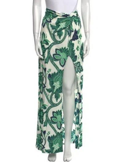 Pre-owned Etro Floral Print Long Skirt In Multi
