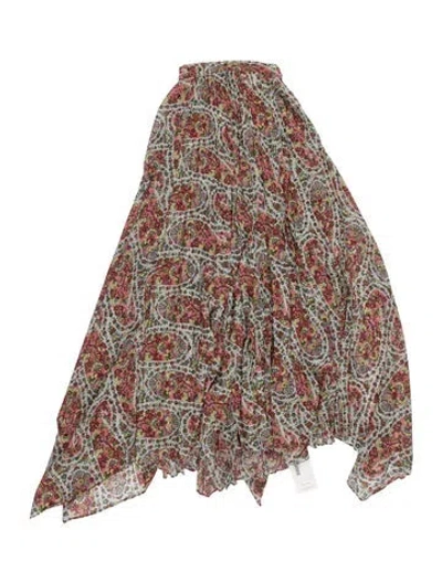 Pre-owned Etro Floral Print Long Skirt In Multicolor