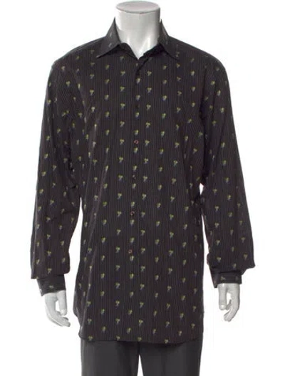 Pre-owned Etro Floral Print Long Sleeve Shirt In Multi