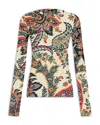 Etro Serafino Printed Wool-blend T-shirt In Print