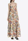 Etro Tiered Paisley-print Cotton Maxi Dress In Multi