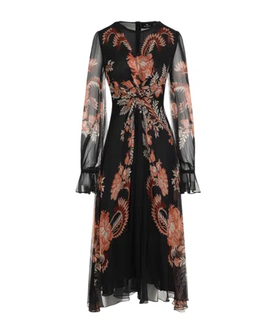ETRO FLORAL PRINT MID-LENGTH DRESS