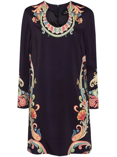 ETRO FLORAL-PRINT MIDI DRESS